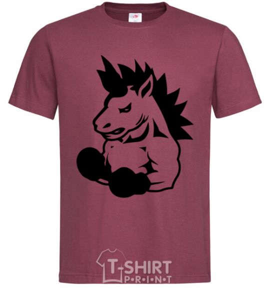 Men's T-Shirt Unicorn Boxer burgundy фото