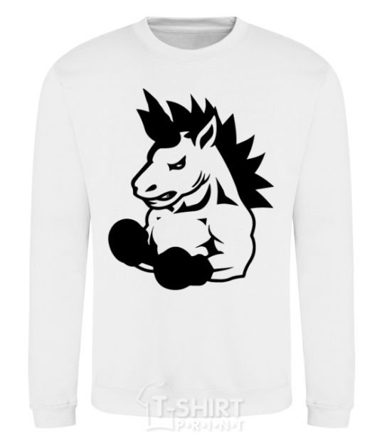 Sweatshirt Unicorn Boxer White фото