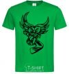 Men's T-Shirt An owl with a hockey stick kelly-green фото