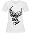 Women's T-shirt An owl with a hockey stick White фото