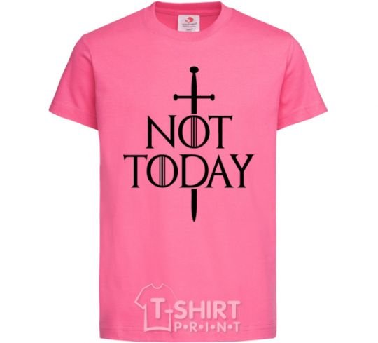 Kids T-shirt Not today heliconia фото