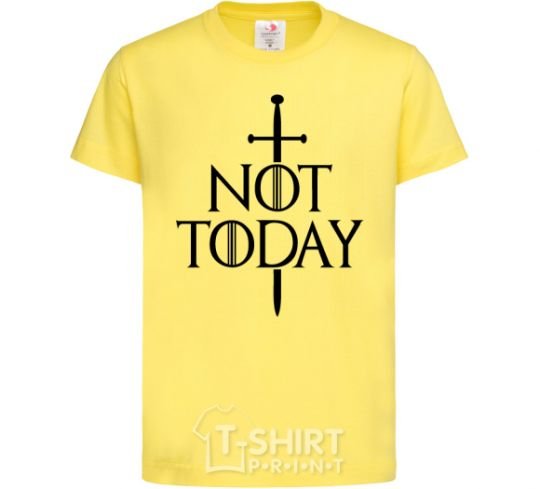 Kids T-shirt Not today cornsilk фото