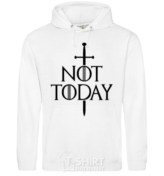Men`s hoodie Not today White фото