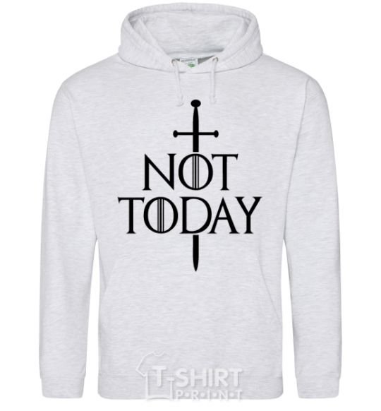 Men`s hoodie Not today sport-grey фото