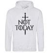 Men`s hoodie Not today sport-grey фото