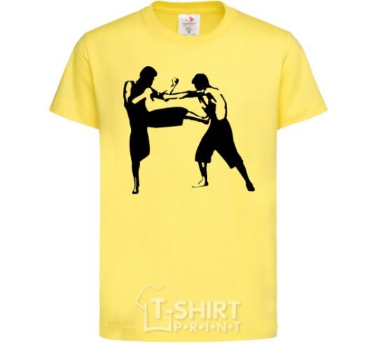 Детская футболка Fighting people Лимонный фото