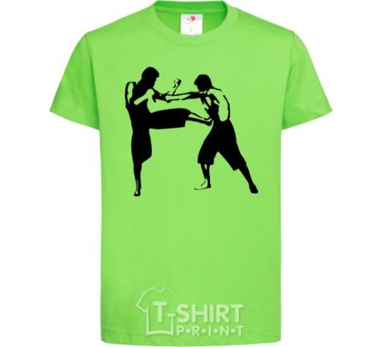 Kids T-shirt Fighting people orchid-green фото