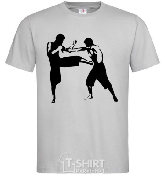 Men's T-Shirt Fighting people grey фото