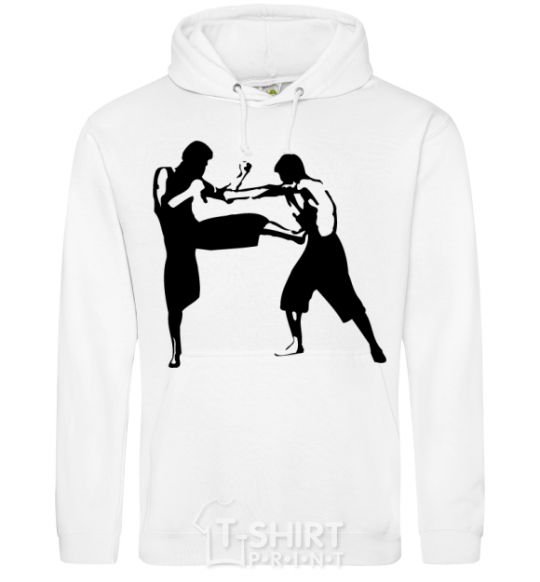 Men`s hoodie Fighting people White фото