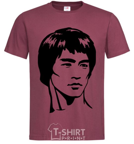Men's T-Shirt Bruce Lee burgundy фото
