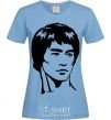 Women's T-shirt Bruce Lee sky-blue фото