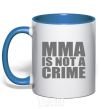 Чашка с цветной ручкой MMA is not a crime Ярко-синий фото
