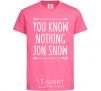 Kids T-shirt You know nothing heliconia фото