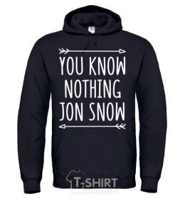 Men`s hoodie You know nothing black фото