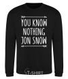 Sweatshirt You know nothing black фото