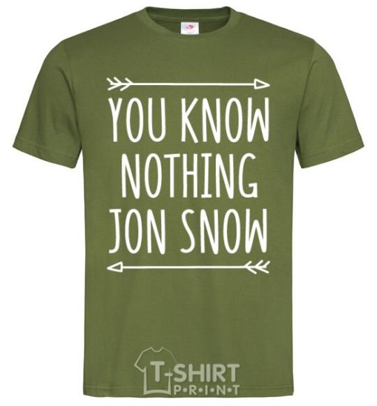 Men's T-Shirt You know nothing millennial-khaki фото