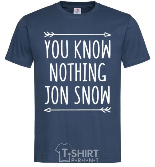 Men's T-Shirt You know nothing navy-blue фото