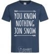 Men's T-Shirt You know nothing navy-blue фото