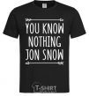 Men's T-Shirt You know nothing black фото