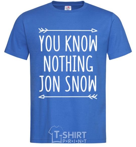 Men's T-Shirt You know nothing royal-blue фото