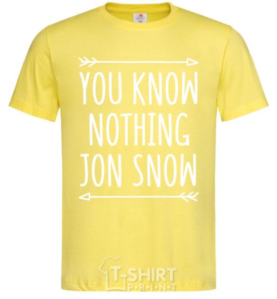 Men's T-Shirt You know nothing cornsilk фото