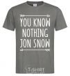 Men's T-Shirt You know nothing dark-grey фото