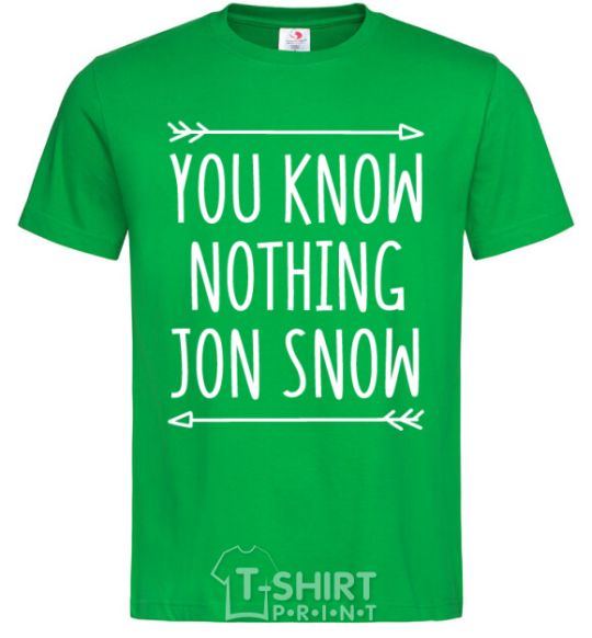 Men's T-Shirt You know nothing kelly-green фото