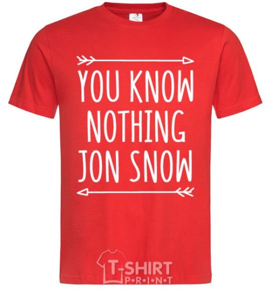 Men's T-Shirt You know nothing red фото