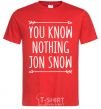 Men's T-Shirt You know nothing red фото