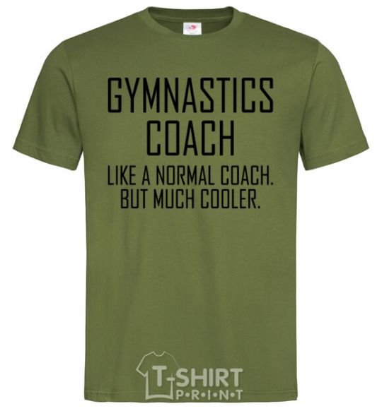 Мужская футболка Gymnastic coach cooler Оливковый фото