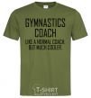 Мужская футболка Gymnastic coach cooler Оливковый фото