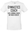 Мужская футболка Gymnastic coach cooler Белый фото