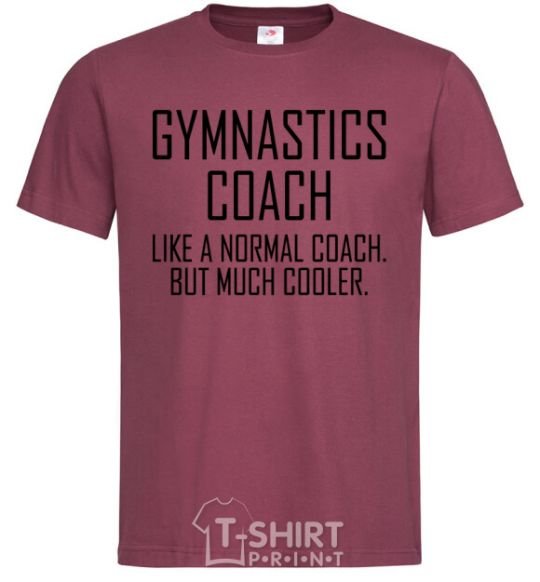 Мужская футболка Gymnastic coach cooler Бордовый фото