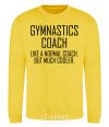 Свитшот Gymnastic coach cooler Солнечно желтый фото