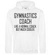 Мужская толстовка (худи) Gymnastic coach cooler Белый фото