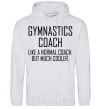 Мужская толстовка (худи) Gymnastic coach cooler Серый меланж фото