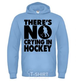 Men`s hoodie There's no crying in hockey sky-blue фото