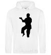 Men`s hoodie A martial artist White фото