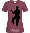 Women's T-shirt A martial artist burgundy фото