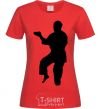 Women's T-shirt A martial artist red фото