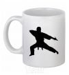 Ceramic mug The knife thrower White фото