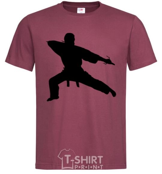 Men's T-Shirt The knife thrower burgundy фото
