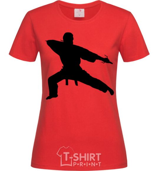 Women's T-shirt The knife thrower red фото