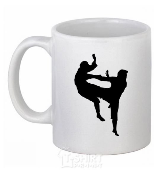 Ceramic mug Wrestlers White фото