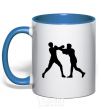 Mug with a colored handle Boxers royal-blue фото