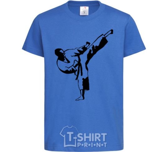 Kids T-shirt Taekwondo fighter royal-blue фото
