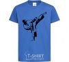 Kids T-shirt Taekwondo fighter royal-blue фото