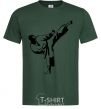 Мужская футболка Боец тхэквондо Темно-зеленый фото