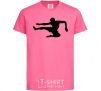 Kids T-shirt A fighter in a jump heliconia фото