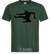 Men's T-Shirt A fighter in a jump bottle-green фото